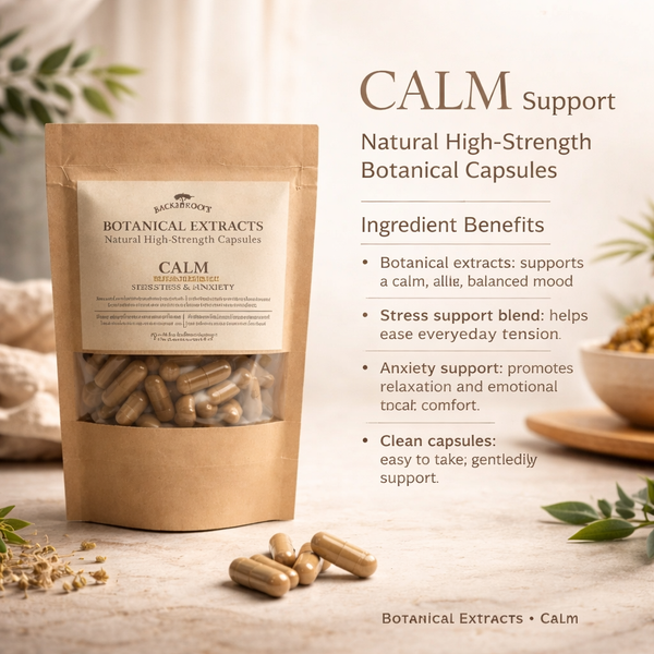 Calm - Herbal Extract Capsules - Stress/Anxiety