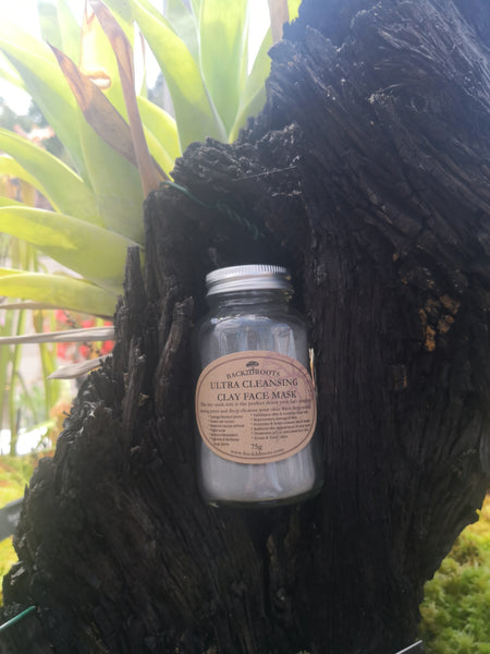 Ultra cleansing detox clay mask 60g - skincare - Back2dRoots 