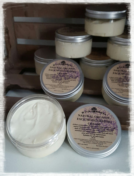 Natural Organic Face Moisturizing Cream 60ml - skincare - Back2dRoots 