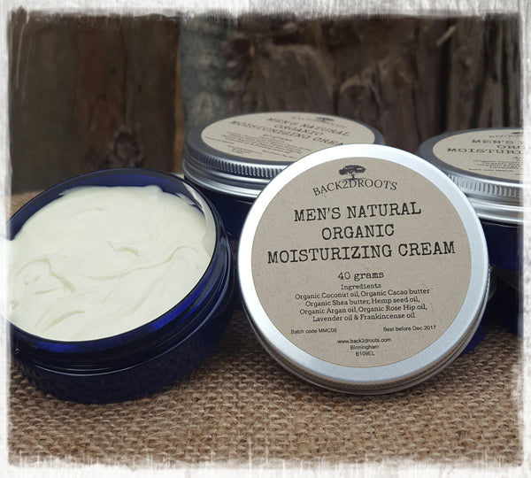 Men's Organic Face Moisturizing Cream 40ml - skincare - Back2dRoots 